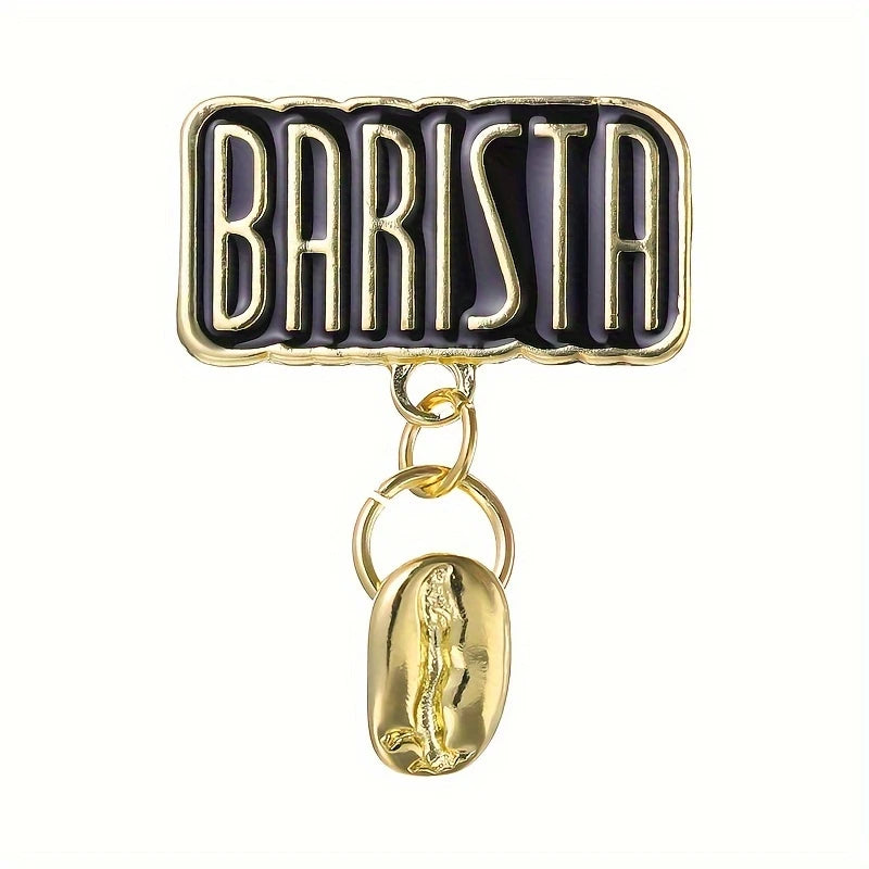 Accessory - Vintage Style Coffee Barista Enamel Pin, Style 3