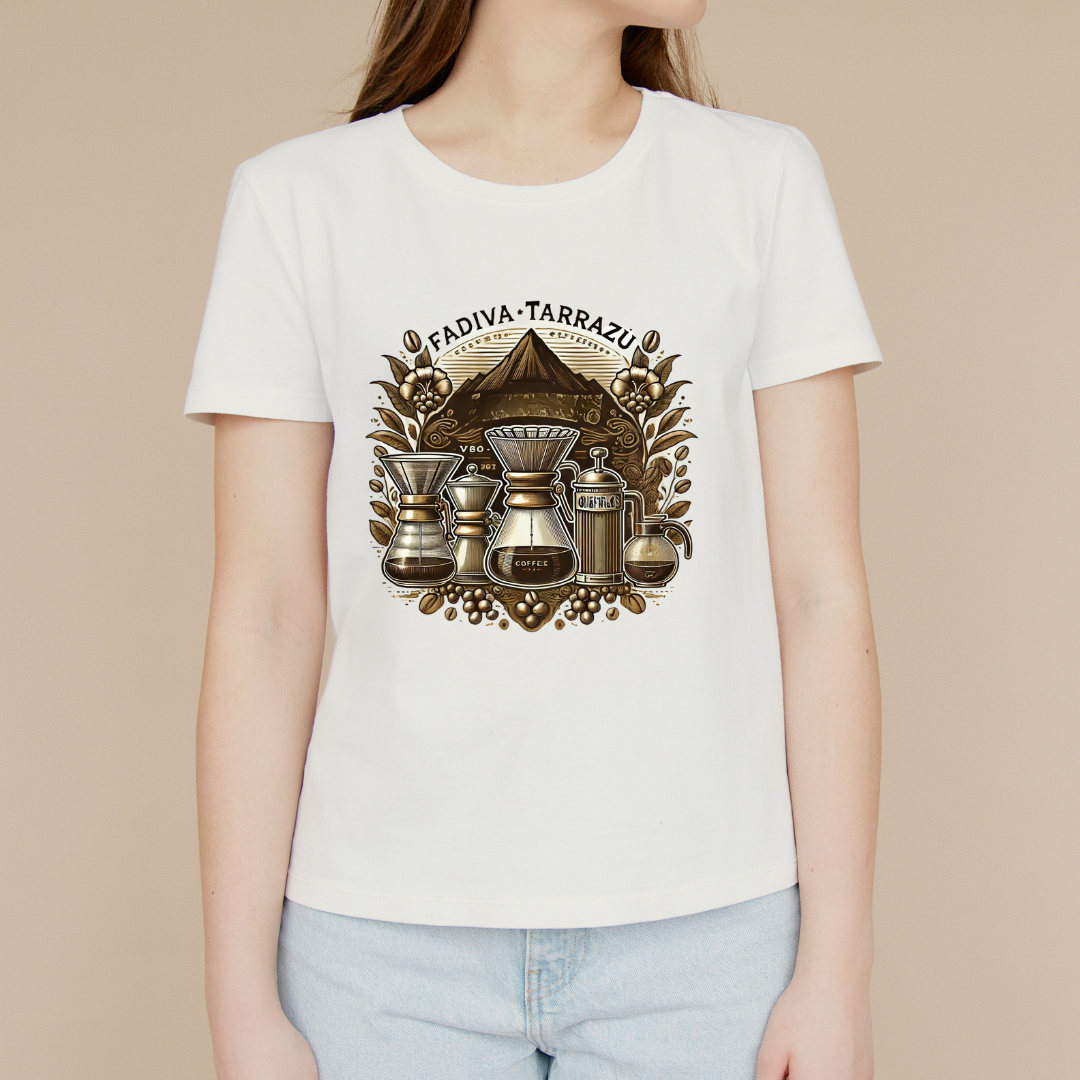 T-shirt Manga Corta Blanca, Diseño 2 Vintage FADIVA