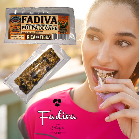 Barras Enegéticas con pulpa de café 30 g, 6 unidades