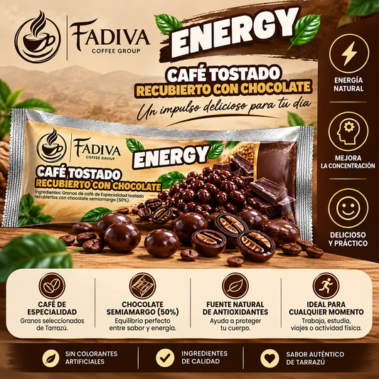 ENERGY Fadiva Café recubierto con Chocolate 25g