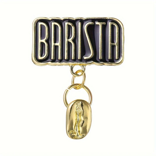 Accesorio - Pin de Esmalte Estilo Vintage de Barista de Café, estilo 3