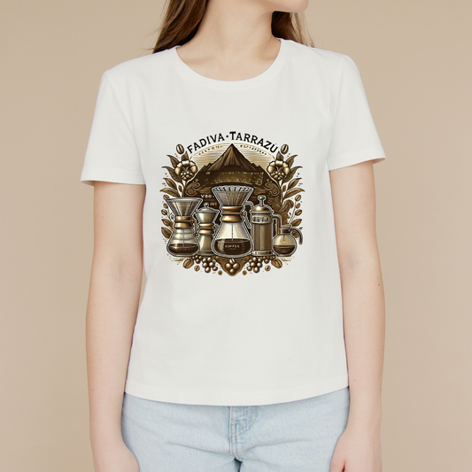 T-shirt Manga Corta Blanca, Diseño 2 Vintage FADIVA