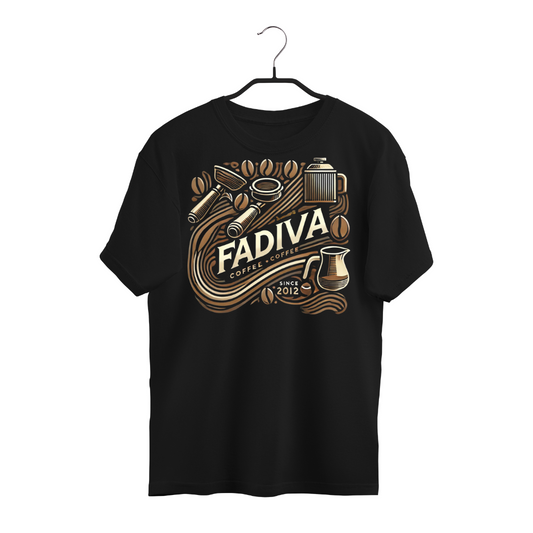 T-shirt Manga Corta Negra, Diseño 6 Vintage FADIVA